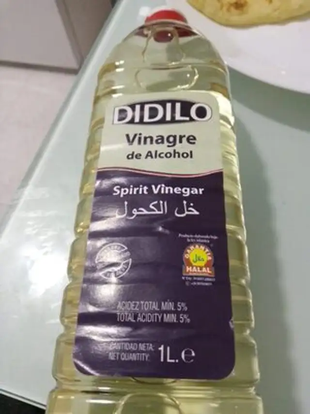 vinagre de alcohol ingredients label
