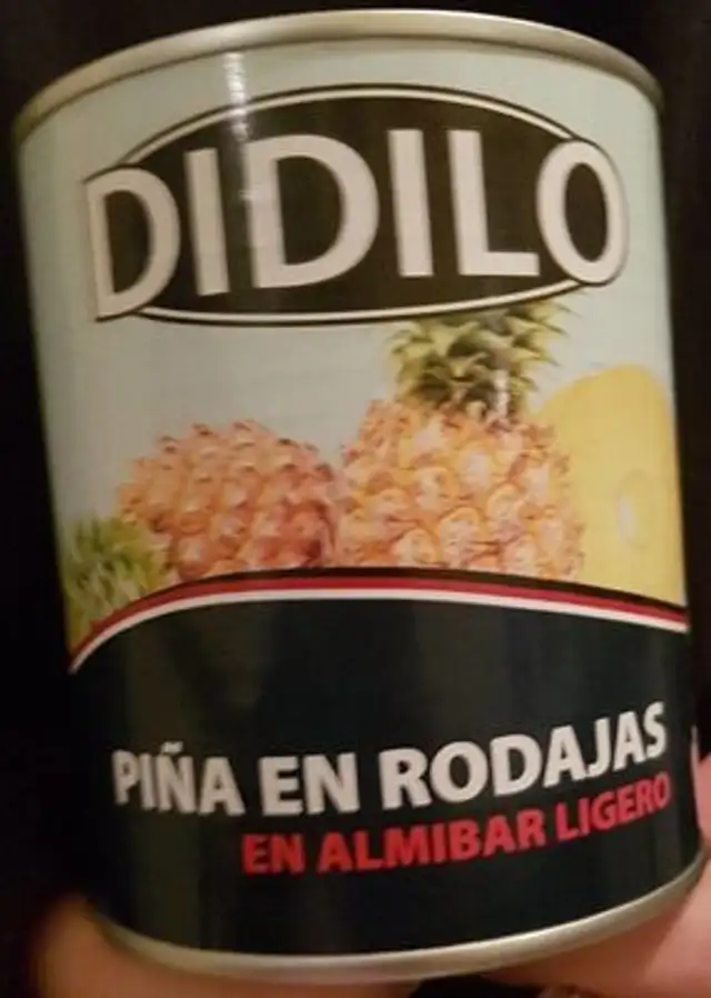Piña en rodajas nutrition facts table