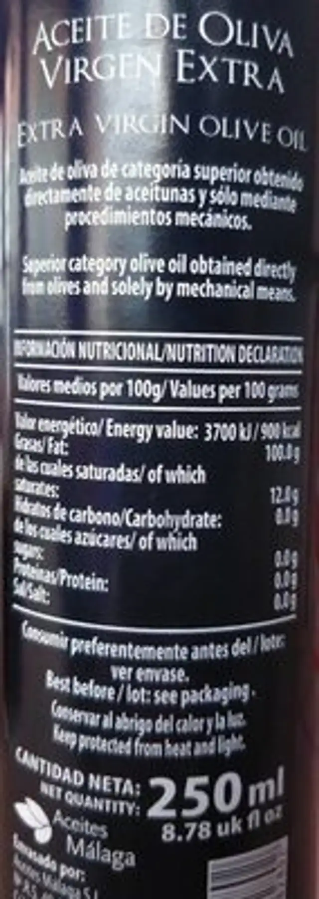 El Cerro, El Viento nutrition facts table