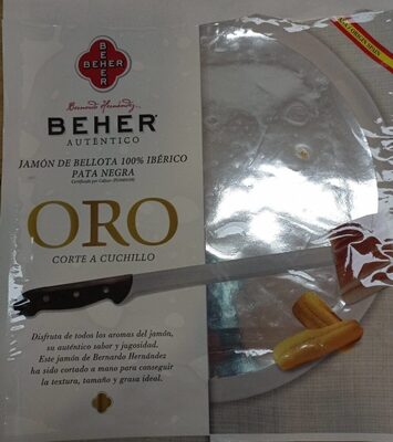 Jamón de bellota pata negra oro corte a cuchillo