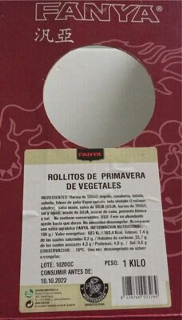 Rollitos de primavera vegetales