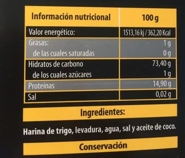 Panko crujiente japones envase 100 g nutrition facts table