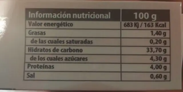 Rollitos de primavera spring rolls nutrition facts table
