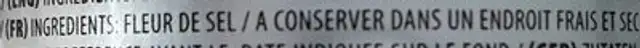 Fleur de sel naturelle (Espagne) ingredients label
