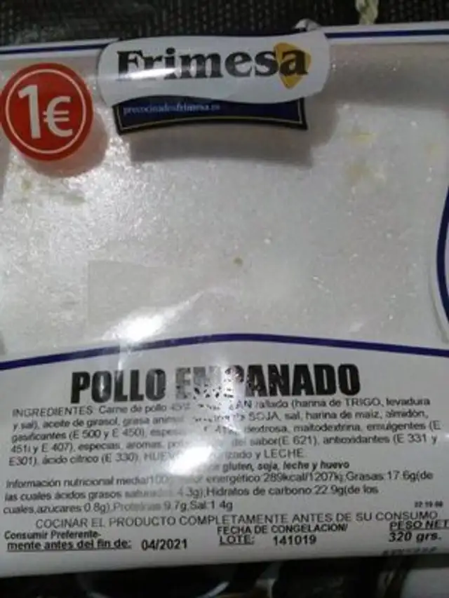 Pollo empanado