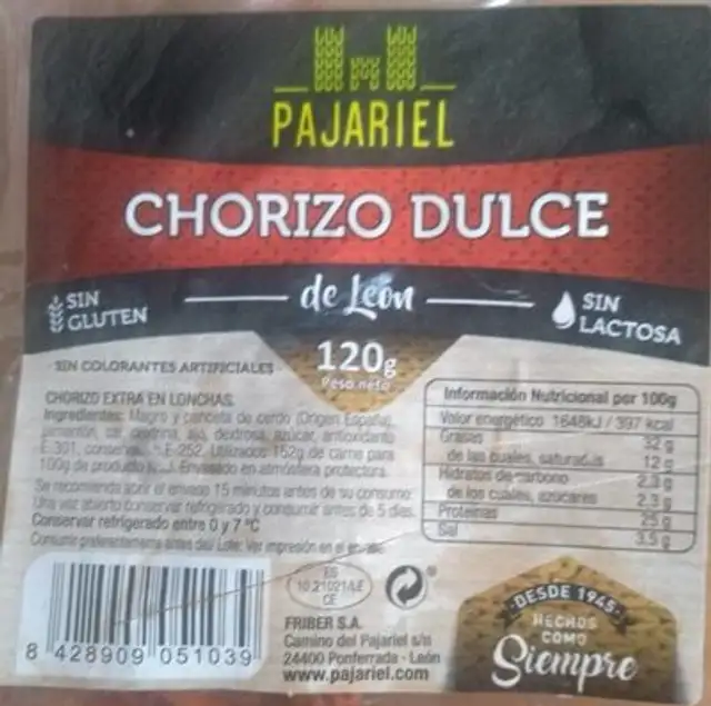 chorizo dulce
