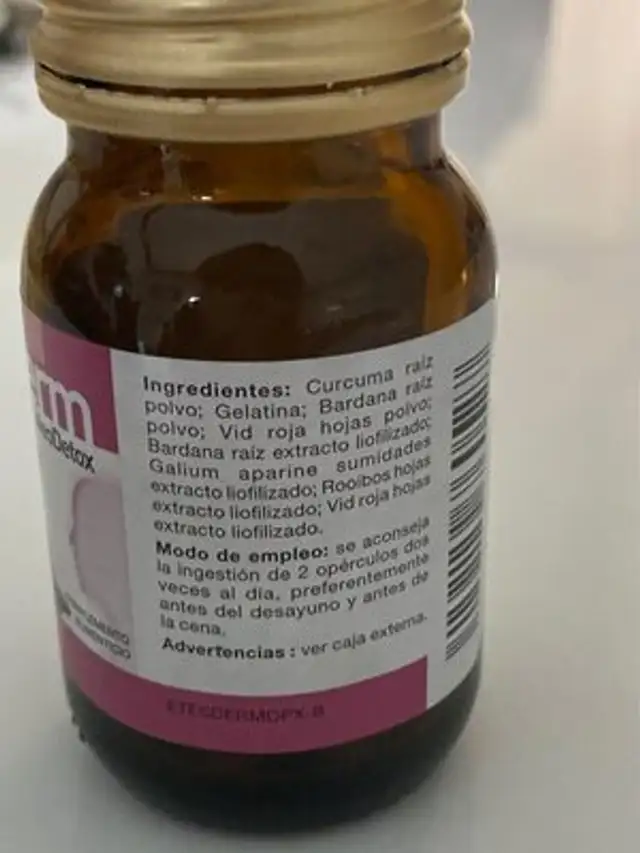 NeoDetox nutrition facts table
