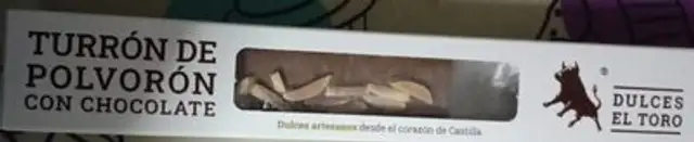 Turrón de polvorón de chocolate
