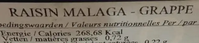 La Borgena ingredients label