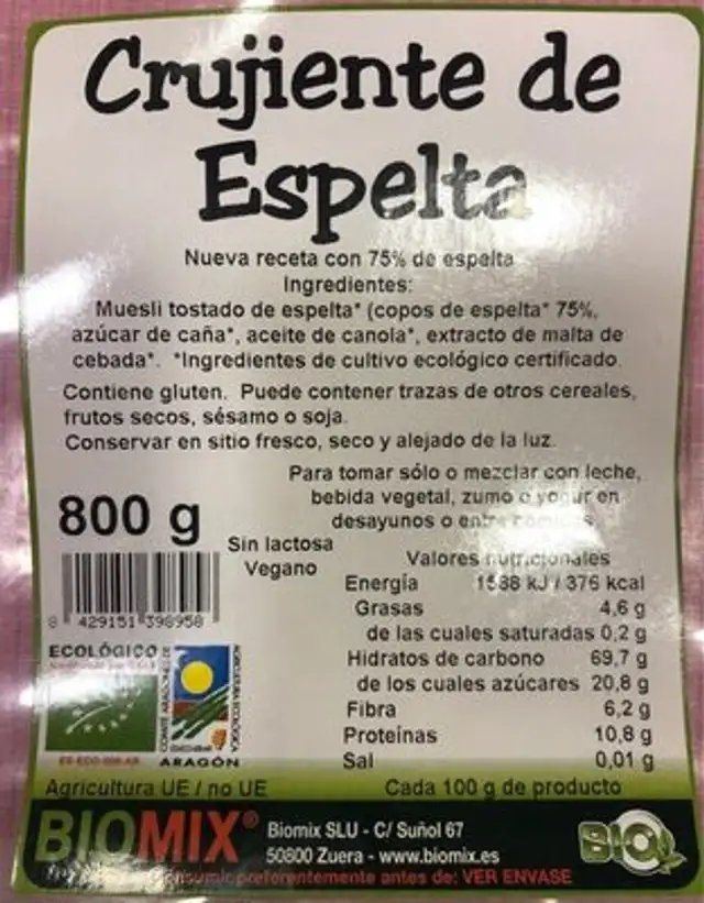 Crujiente de Espelta