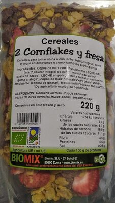 Cereales 2 cornflakes y fresas