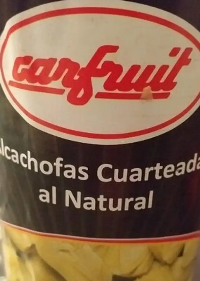 Alcachofas cuarteadas al natural