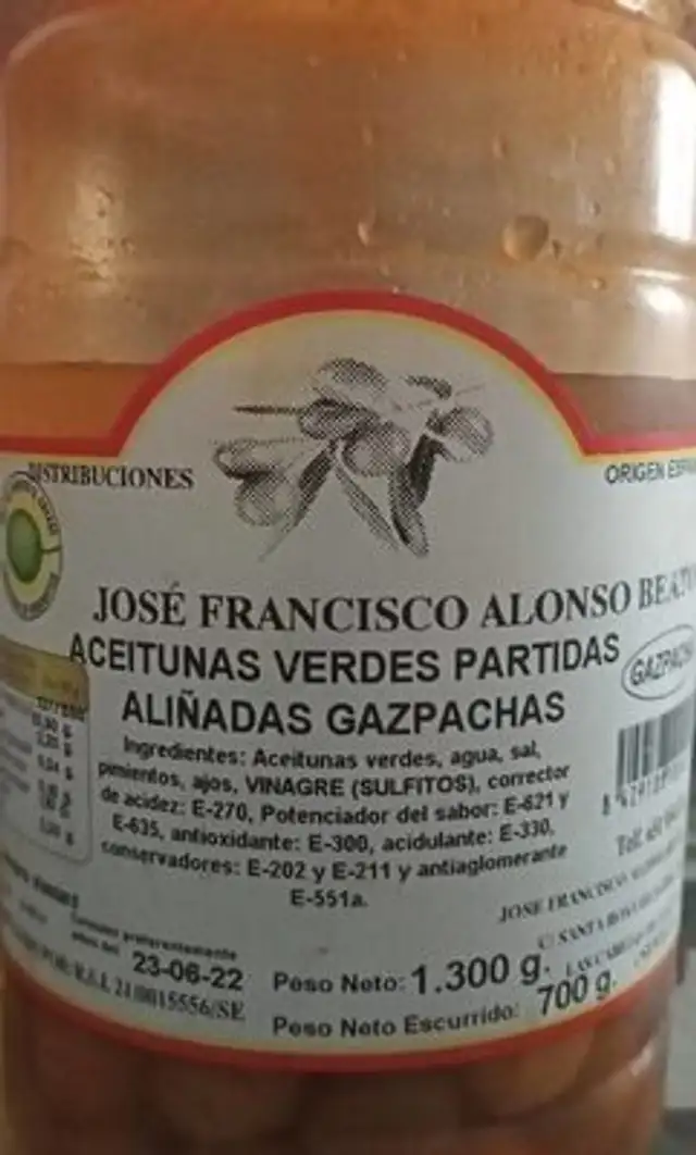 Aceitunas gazpachas