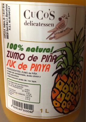 Zumo de piña 100% natural