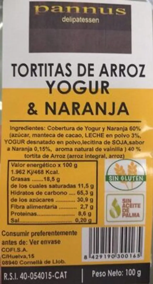 Galletas arroz y yogurth