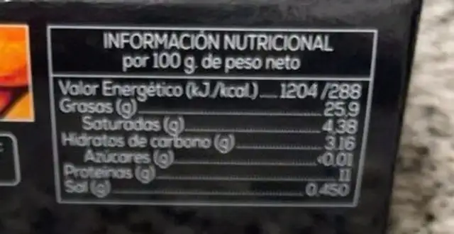 Mejillones escabeche gigantes 15/20 piezas nutrition facts table