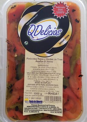 Pimientos Rojos y Verdes en Tiras Asados al Horno