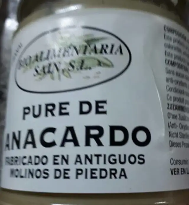 Puré de anacardo