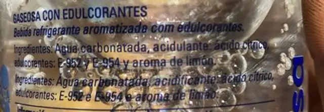 Unknown ingredients label