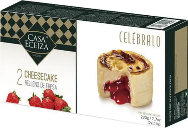 Cheesecake relleno de fresa