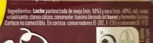 Queso de oveja y vaca viejo nutrition facts table