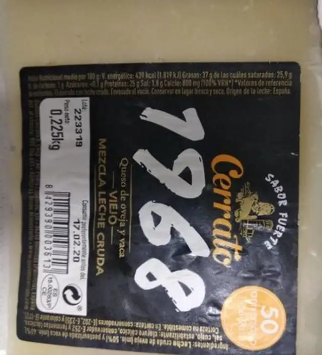 Queso Cerrato Lonchas Semicurado 80GRS