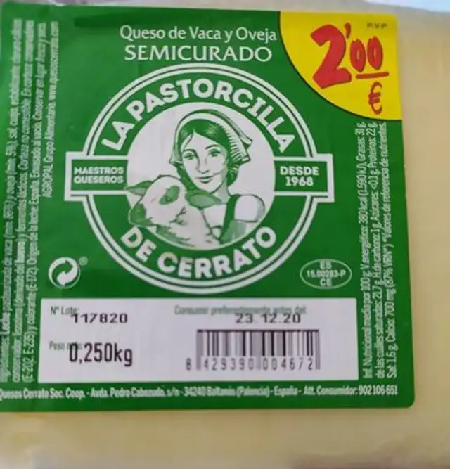Queso de vaca y oveja semicirado