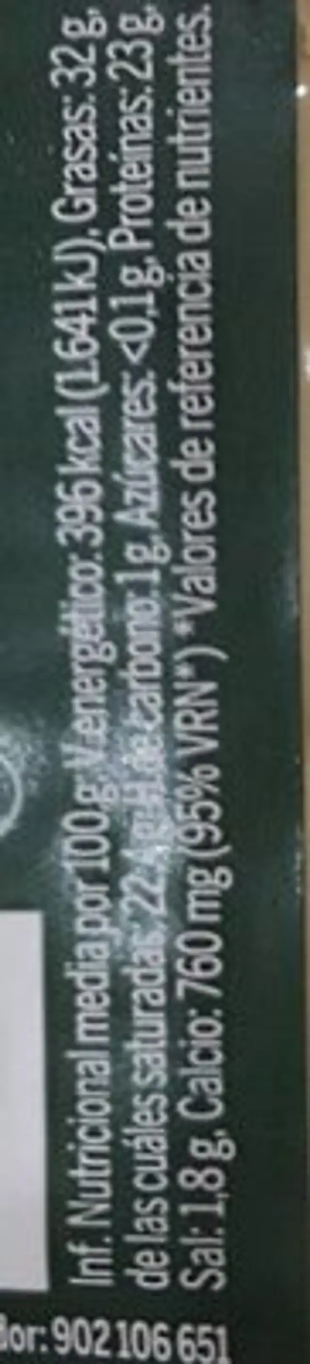 La Pastorcilla de Cerrato nutrition facts table