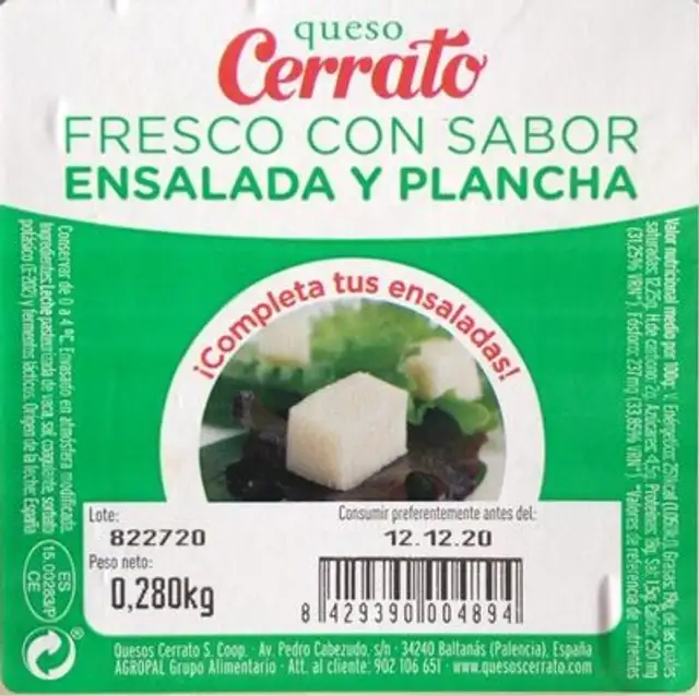 Queso fresco con sabor