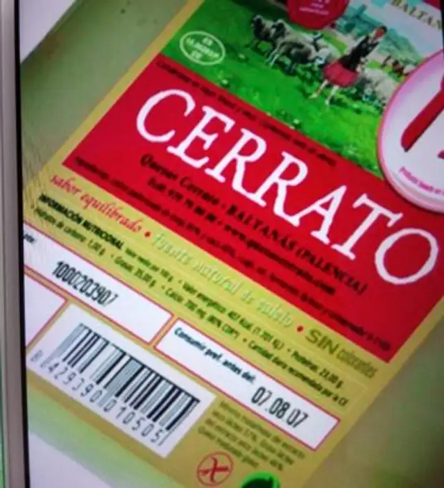 Queso de oveja semicurado nutrition facts table