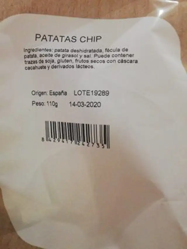 Patatas chip