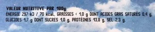 LOMO AU PIMENT TRANCHE nutrition facts table