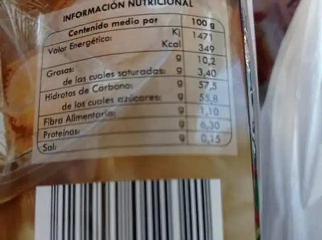 Yemas de Santa Clara nutrition facts table
