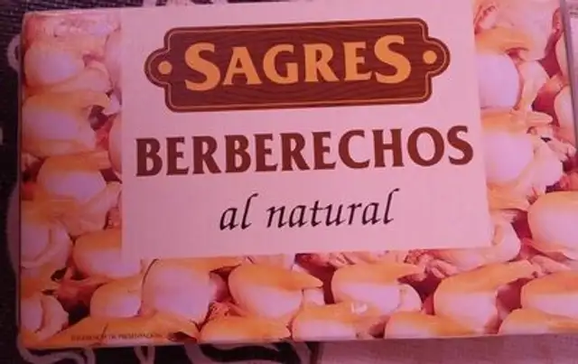 Berberechos al natural nutrition facts table