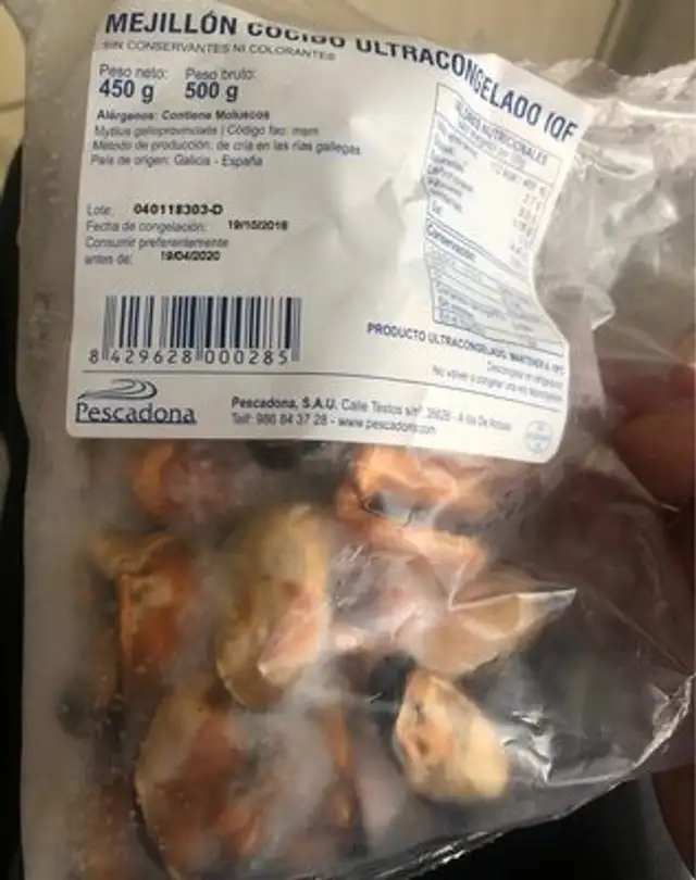 Mejillon ultracongelado