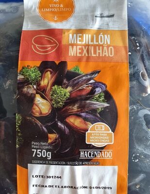Mejillón vivo y limpio front packaging