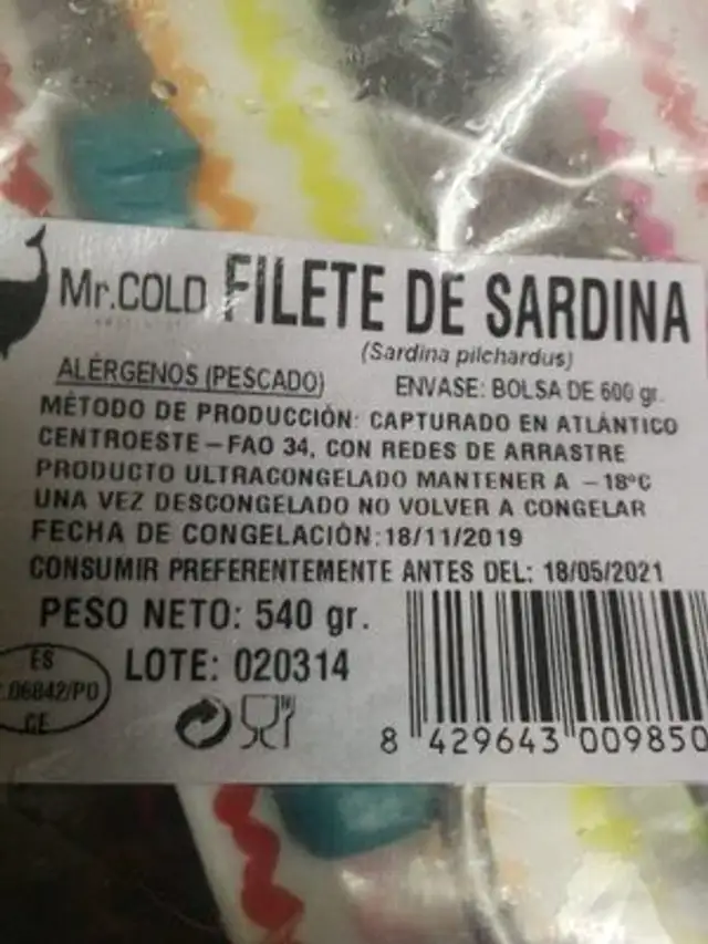 Unknown ingredients label