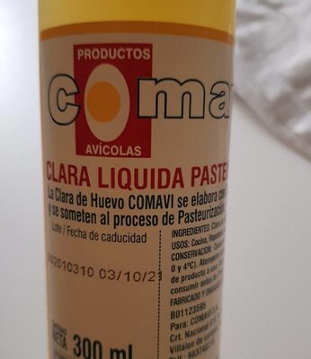 Clara líquida pasteurizada