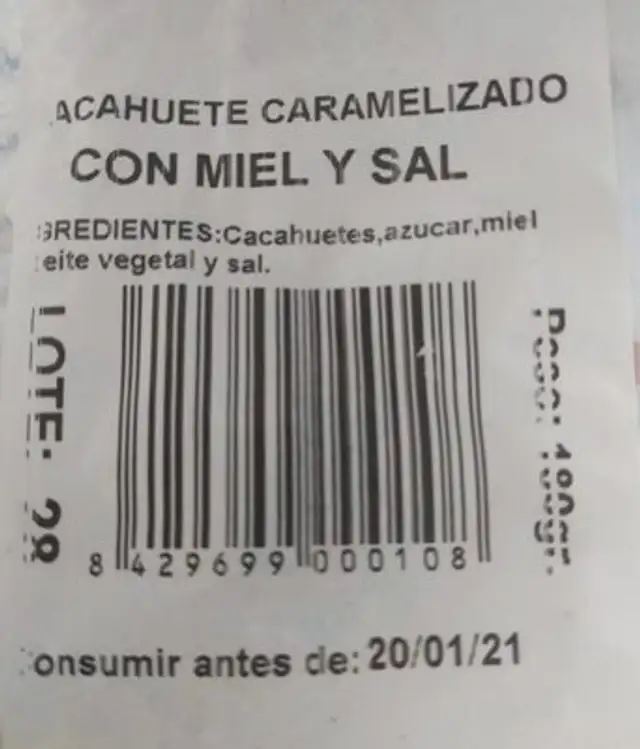 Cacahuate caramelizado con miel y sal