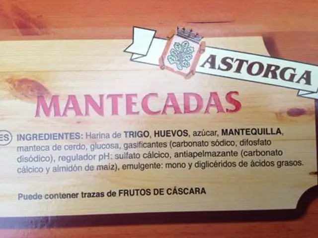 Mantecadas norte ingredients label
