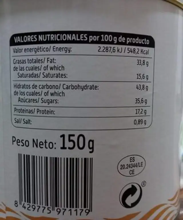 El Arriero Maragato nutrition facts table