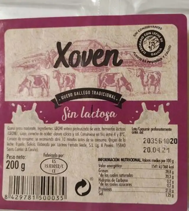 Xoven sin lactosa