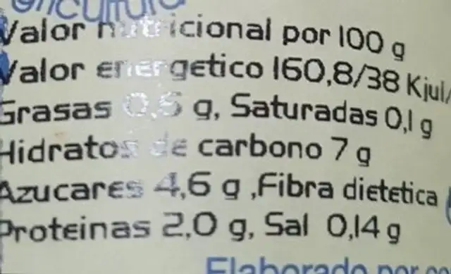 Pimientos del poquillo extra nutrition facts table