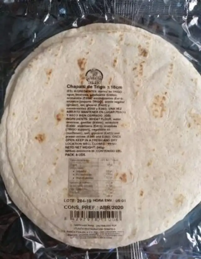 Chapatti de trigo