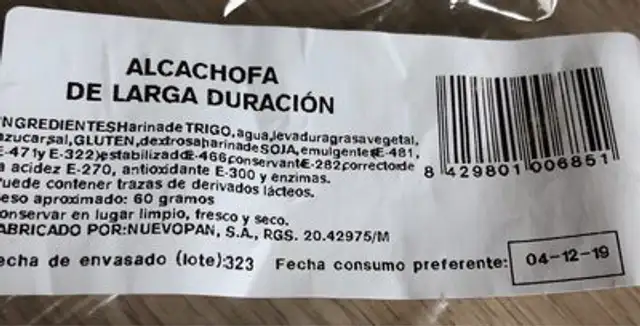 Alcachofas de larga diracion