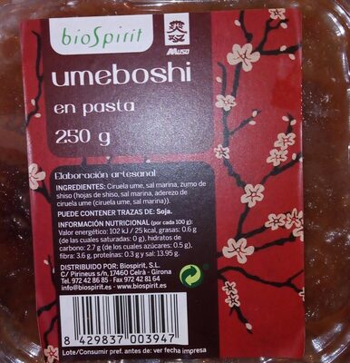 Umeboshi en pasta