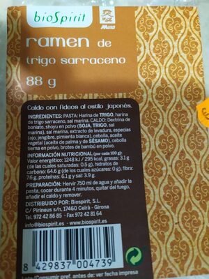 Ramen de trigo sarraceno