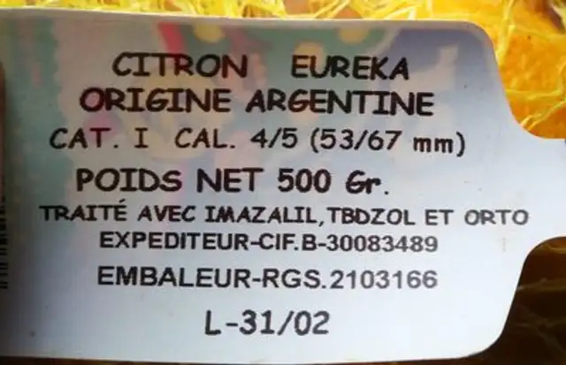 Tyler quality lemons ingredients label
