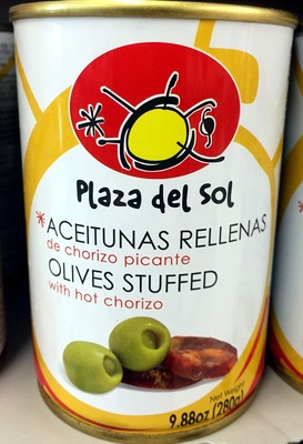Olives vertes farcies au chorizo front packaging