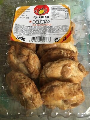 Delicias de almendeas front packaging